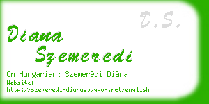 diana szemeredi business card